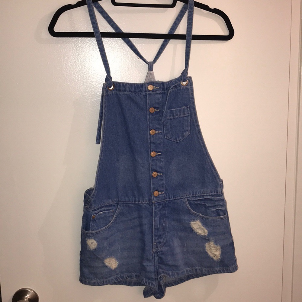 Zara vintage denim overalls